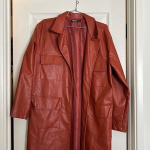 NASTY GAL burnt orange trench coat